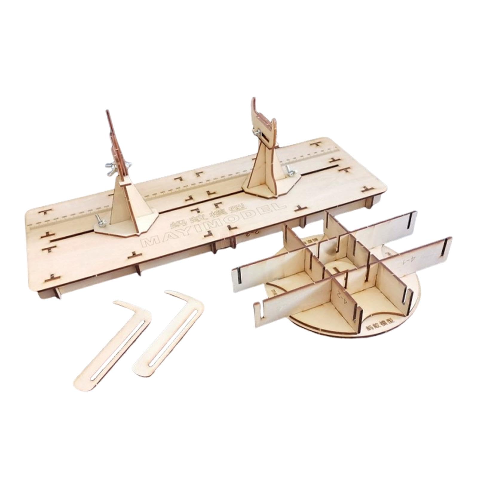Oshhni Soporte exhibición para maquetas Barcos, Accesorio Montaje DIY, fijación Madera, artesanía, Estante Ajustable y Estable, Soporte para