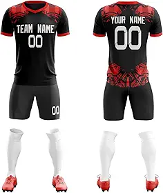 Camisa de futebol personalizada impressa número nome do jogador uniforme esportivo conjunto escolar adulto/jovem terno para fãs
