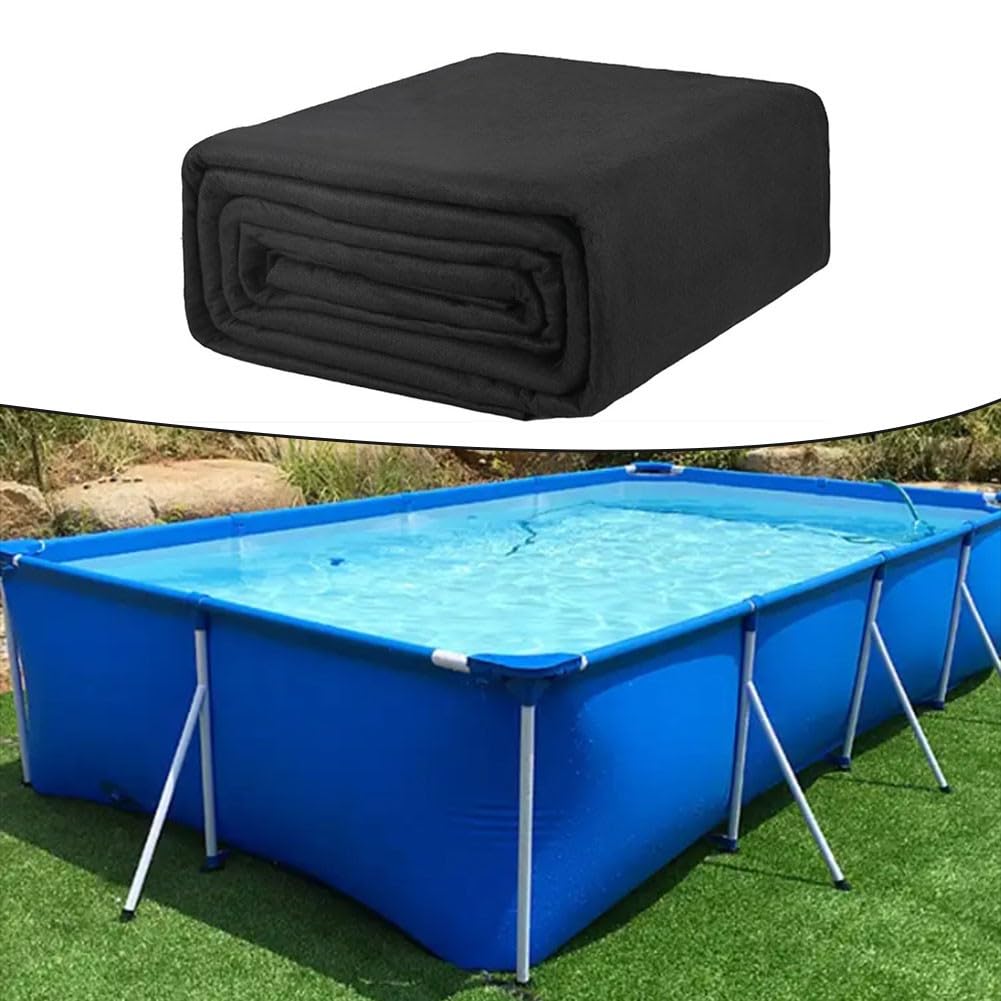 Bâche de piscine carrée pour l'extérieur - Tapis en polyester antidérapant et résistant à l'humidité (4 x 4 m, 2 x 3 m, 3 x 4 m ou 3 x 3 m) (4 x 4 m)