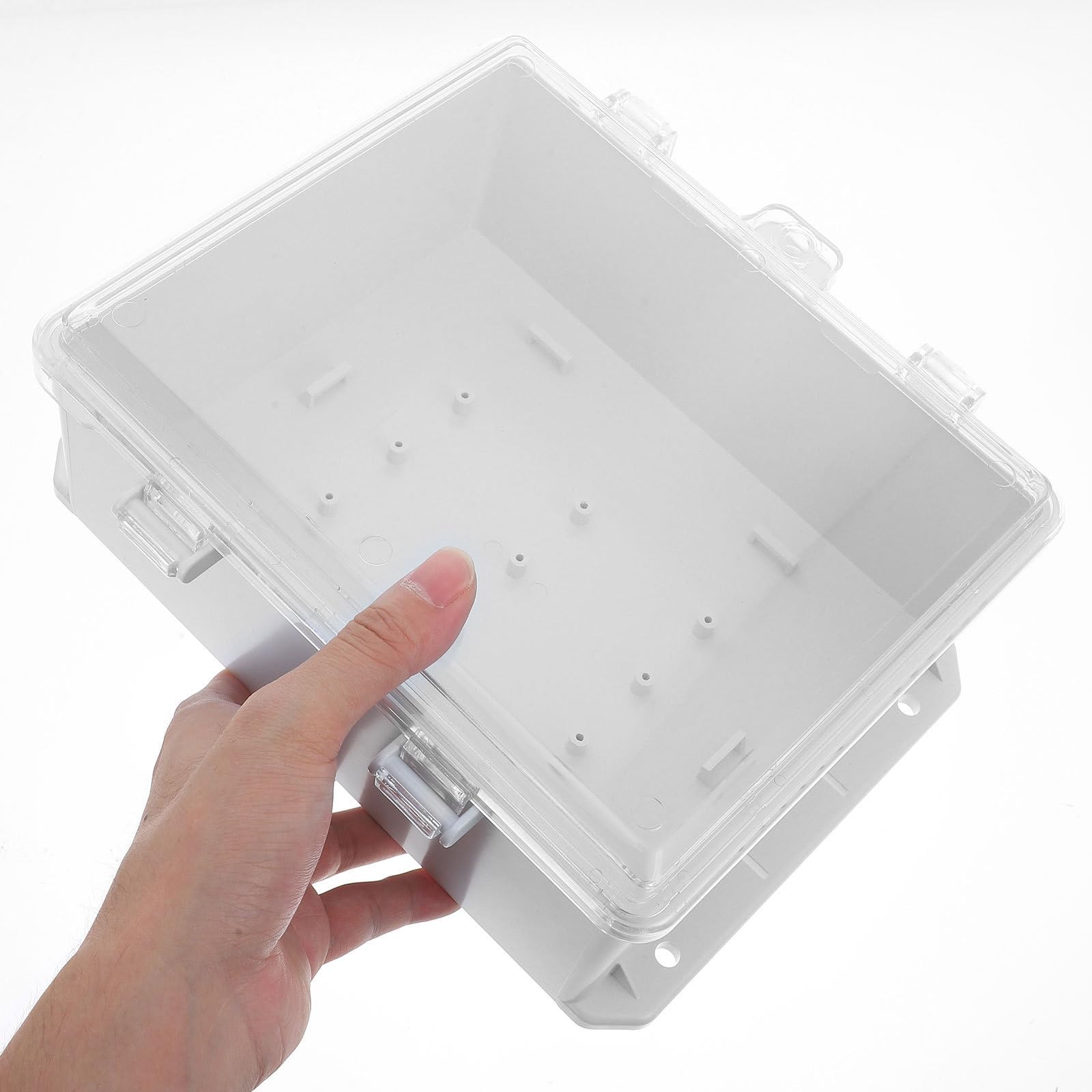 Angoily 2 Piezas Caja Eléctrica Exterior Estanca Puerta Transparente ABS