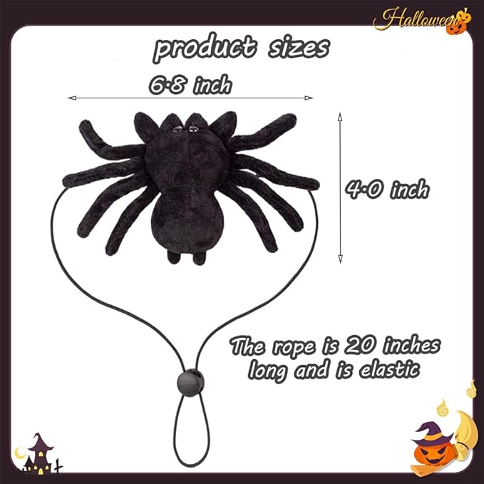 Sombrero de Araña para Perro y Gato, Halloween, Ajustable miniatura 2