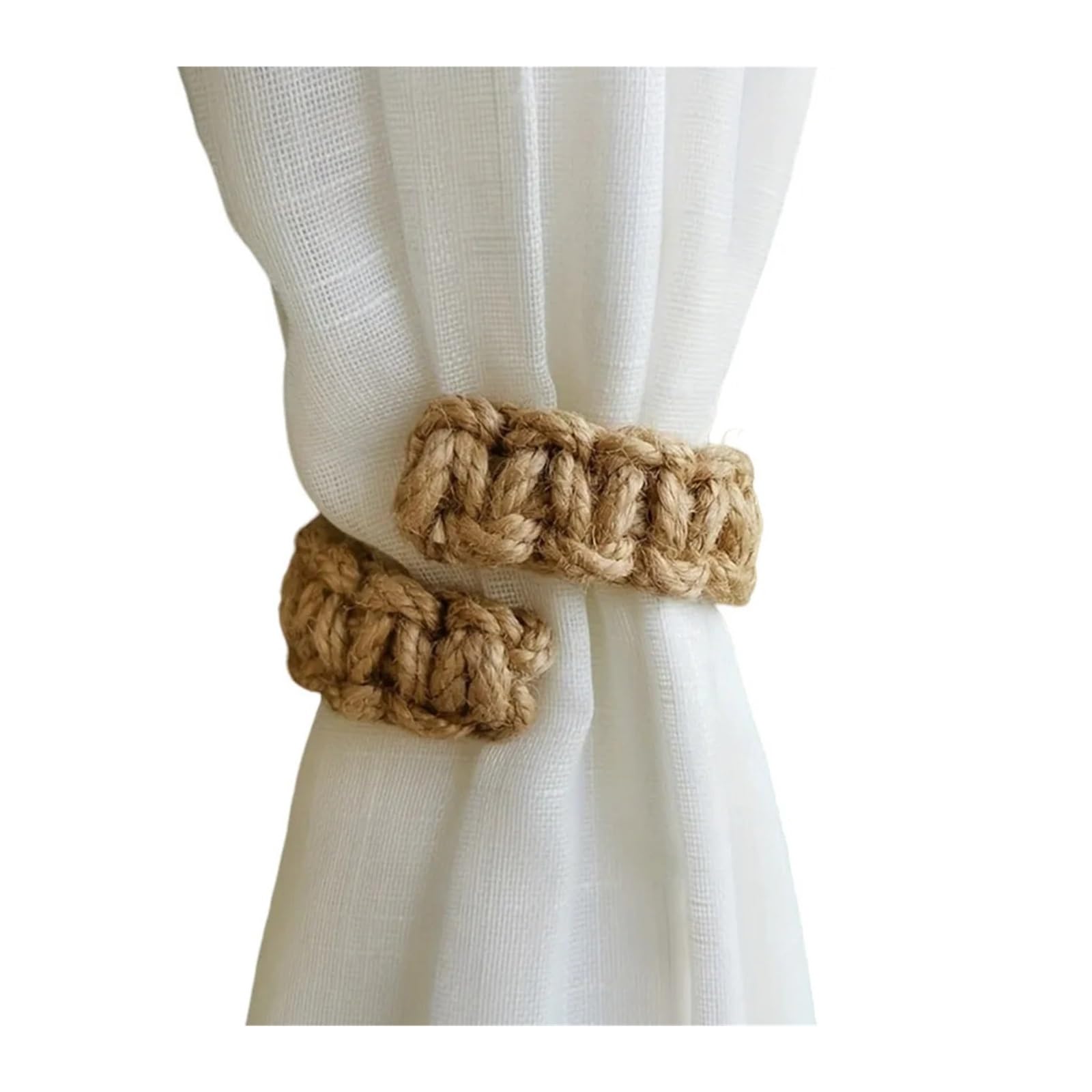 UALXPAO Jute Rope Curtain Tieback Braided Curtain Tiebacks