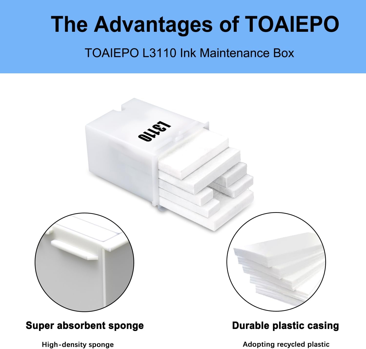 L3110 Maintenance Box Replacement Waste Ink Pad use for ET-2720 ET-2803 ET-2800 ET-2711 ET-4700 Printer