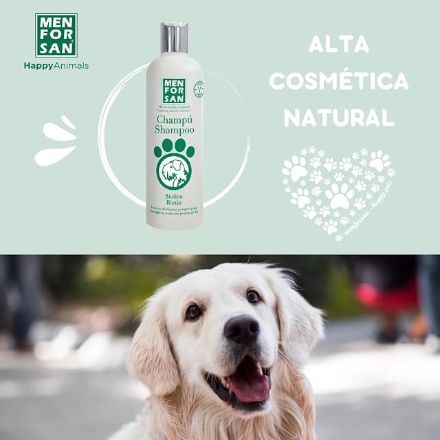 Foto 6 de 6 de MENFORSAN Champú de Biotina para Perros Regenera el Pelaje Fortalece las Raices Capilares Previene…