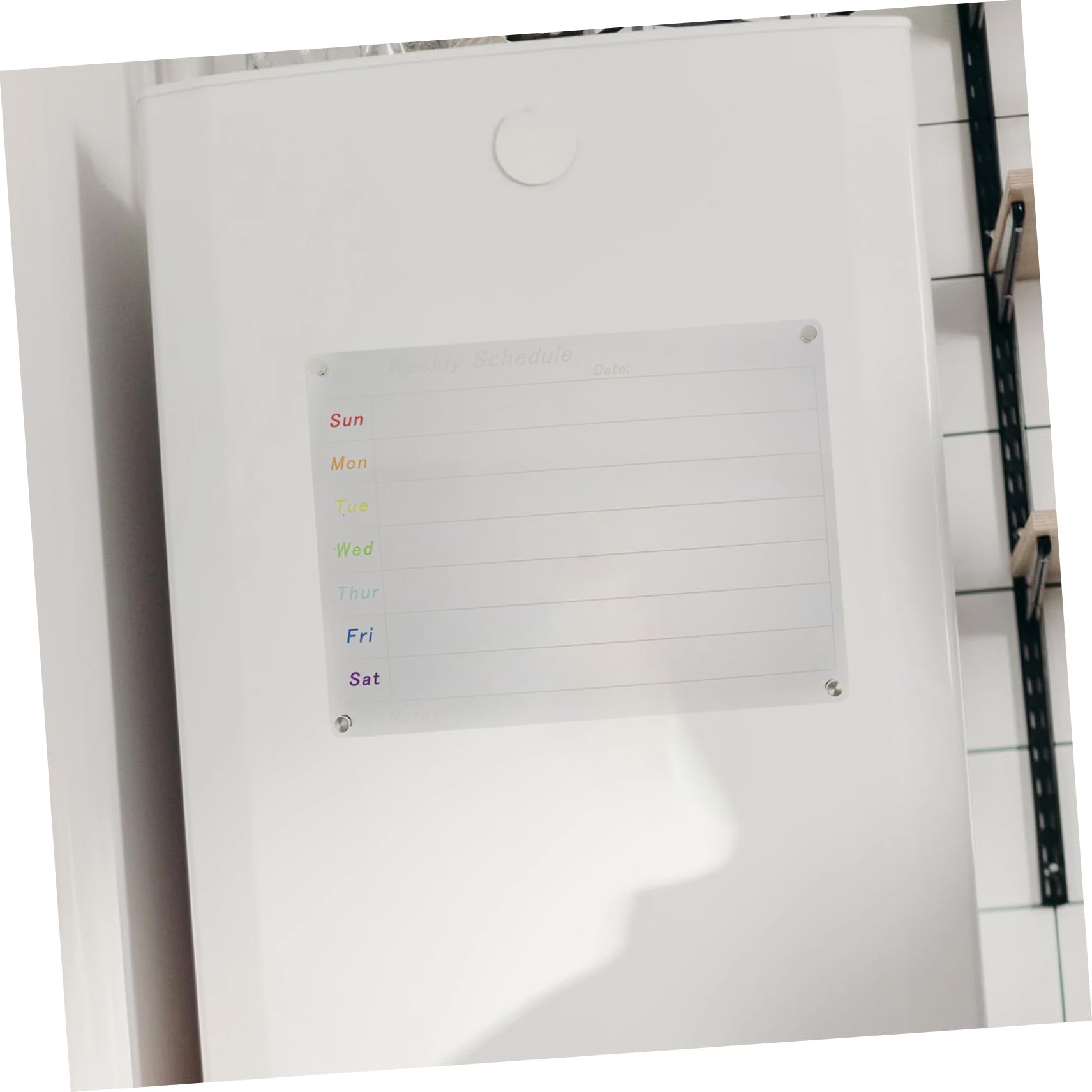 Transparenter Acryl Wochenplaner Abwischbare Planungstafel für Küche Kühlschrank Magnettafel mit Terminplanungs-whiteboard Wiederverwendbar und Einfach zu Bedienen