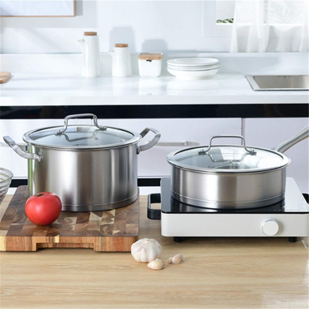 Juegos de Ollas y Sartenes Acero inoxidable de utensilios cocina profesional for el hogar restaurante ollas y sartenes Set Utensilios Cocina para Uso en la Cocina