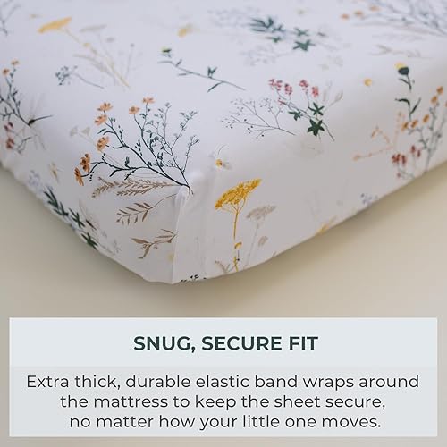 Vista 4 de Pobibaby - Paquete de 2 sábanas ajustadas prémium Pack N Play para paquete estándar y juegos y mini cunas - Tejido de jersey ultrasuave, elegante