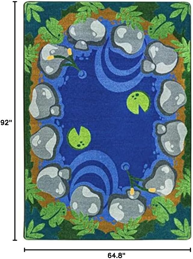 212 Main Tranquil Pond Children Area Rug Multi Color, BA3012052