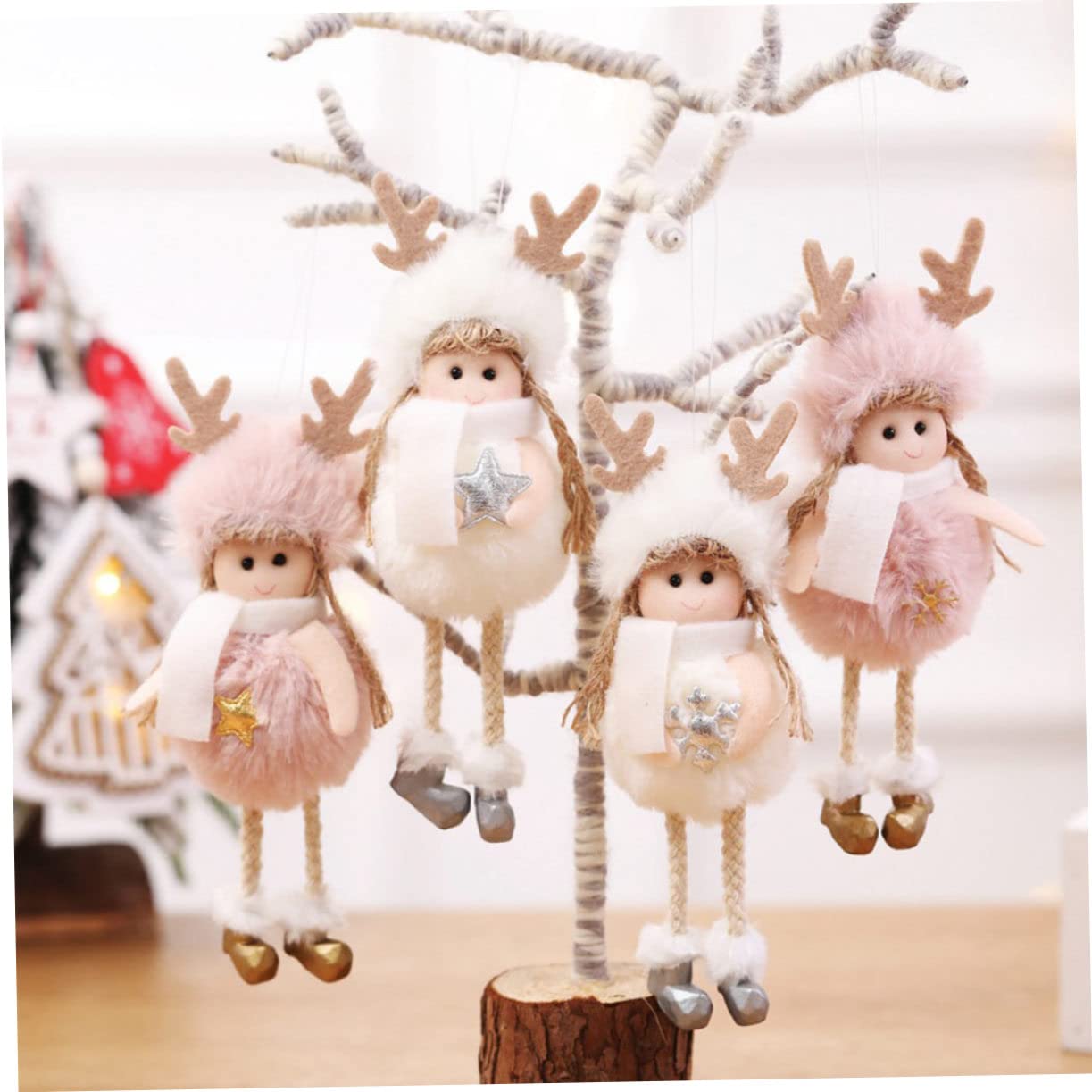 Toyvian 8pezzi Addobbi Natalizi Ciondoli Per Albero Di Natale Con Angeli Decorazioni Per Natale Per Foto e Regali Festivi
