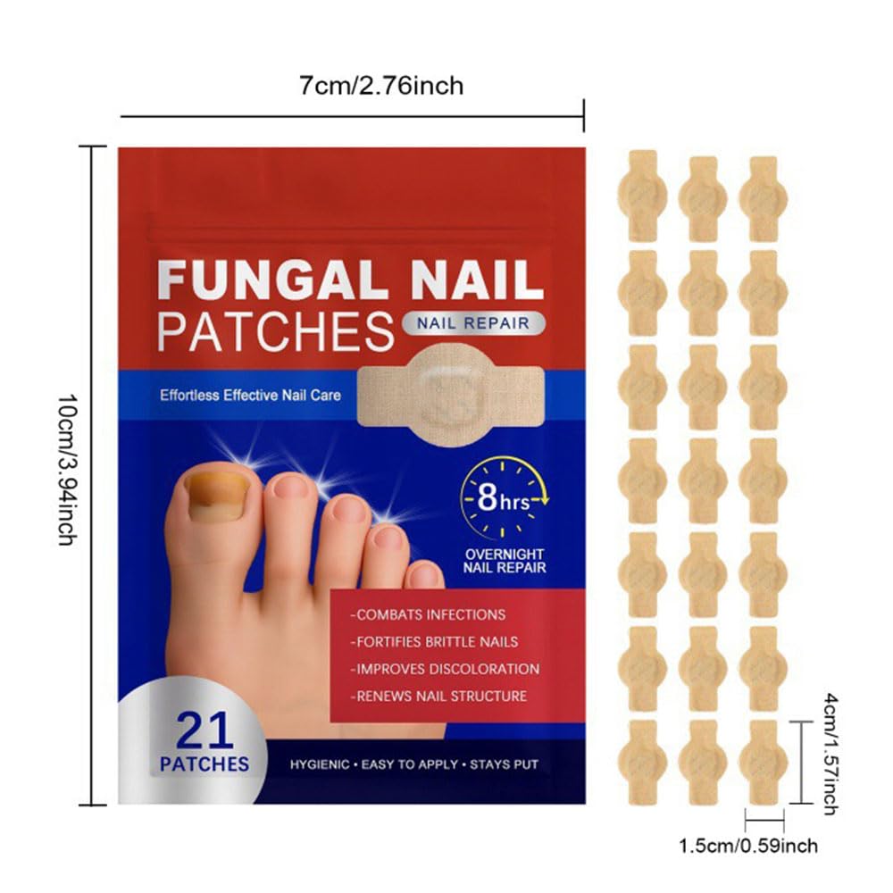 21Pcs Fungal Nail Patches for Toenails Nail Fungus Patches Fungal Nail Plasters Toe Nail Fungal Treatment Strips Tungal Nail Patches - Image 3