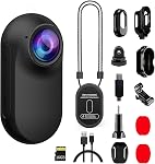 Mini Body Cam Wearable Body Worn Action Camera, Thumb Size Helmet Camera Comes with Various Portable Stands Suitable for Recording Work and Life, As a Creative Gift for Him or Her(Black,16G)