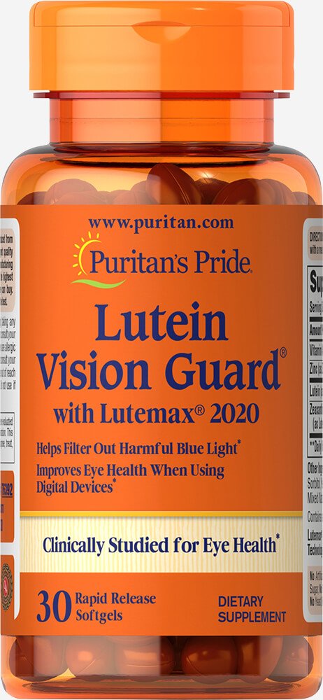 Puritan's Pride Lutein Blue Light Vision Guard® with Lutemax® 2020 with Zinc 30 Softgels
