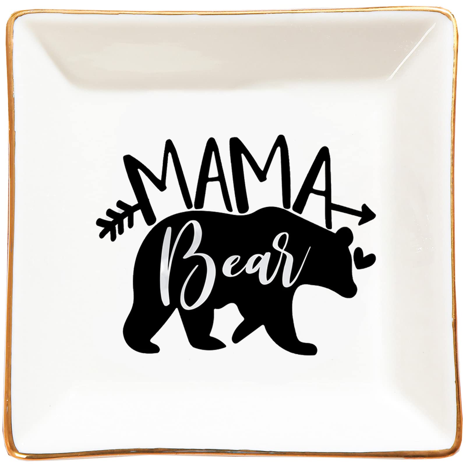 LZBALUYOLZBALUYO Gifts for Mom Mama Bear Ring Dish, Mothers Day Birthday Christmas Gifts for Mom, New Mom, Stepmom, Mother In Law, Mom of bride Gifts