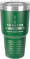 Vista 15 de This Guy Is One Awesome Dad Black - Vaso de bebida de 30 onzas con popote y tapa superior deslizante, taza de viaje grabada con láser, comparación