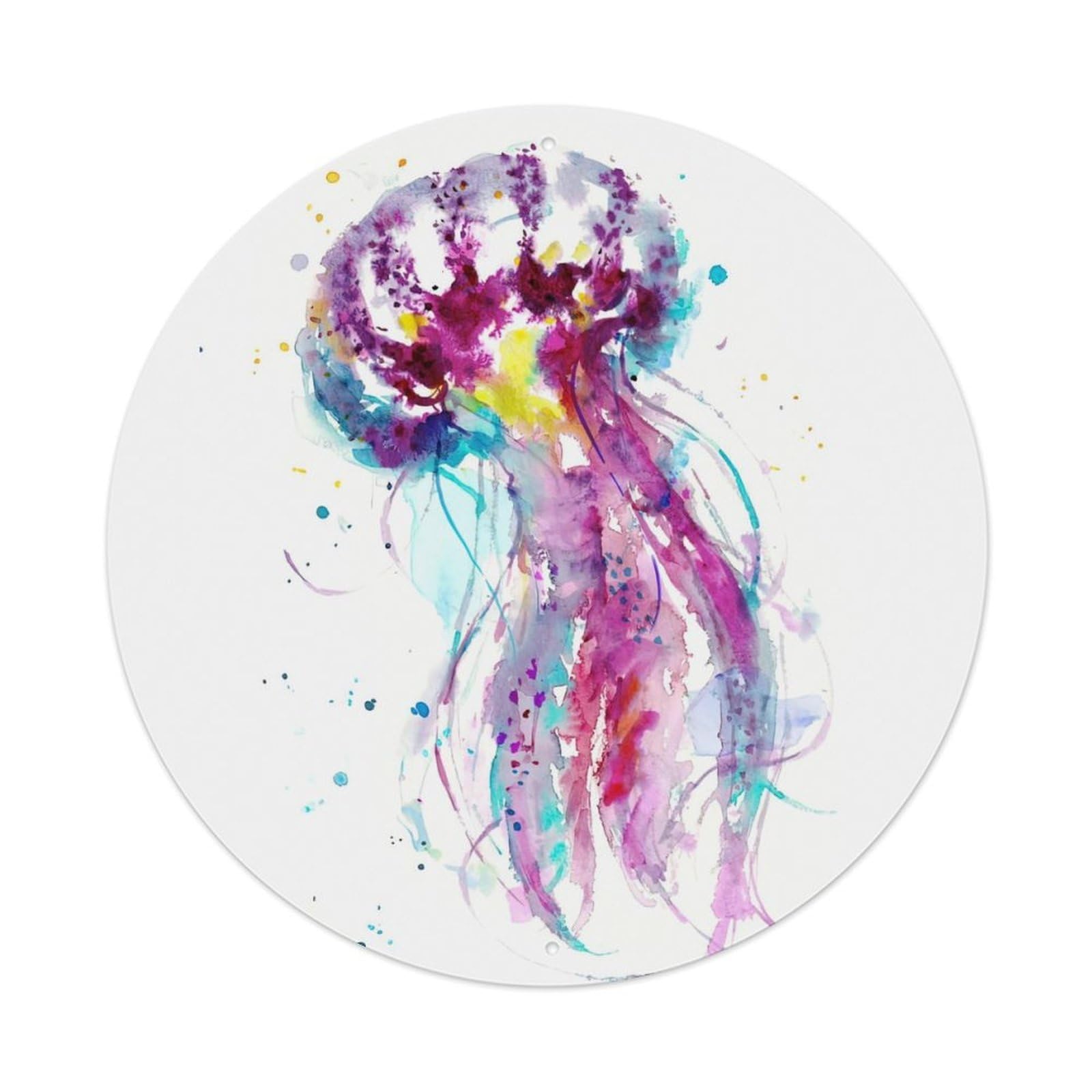 Animal Artwork Beautiful of Jellyfish Vintage Metal Tin Sign Plaque Wall Decor for Cafe, Club Bar, Office, Garden Metal Poster 8x8Inch
