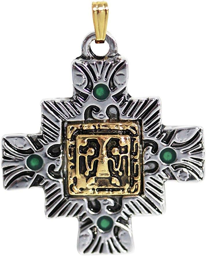 Sterling Moon Inca Achala Tawantin Chakana for Balance Pendant Talisman Amulet Charm
