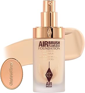 Charlotte Tilbury Airbrush Flawless Matte Foundation - Full Coverage Liquid Makeup with a Natural-Matte Finish - Smoothes & Blurs Pores - Waterproof & Transfer Resistant