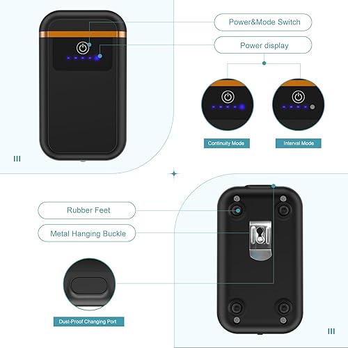 Miniatura 4 de Bomba de aire para acuario, recargable y portátil, bomba aireadora de peces, funciona con pilas de litio, bomba de aire con piedras de aire, bomba
