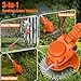 Cordless Grass Trimmer, 800W Powerful Electric Strimmer with 2 Batteries & Charger, 26 Blades, Lightweight 1.2kg Foldable Garden Trimmer for Lawn Edging, Weed & Grass Cutting - Vivid Orange