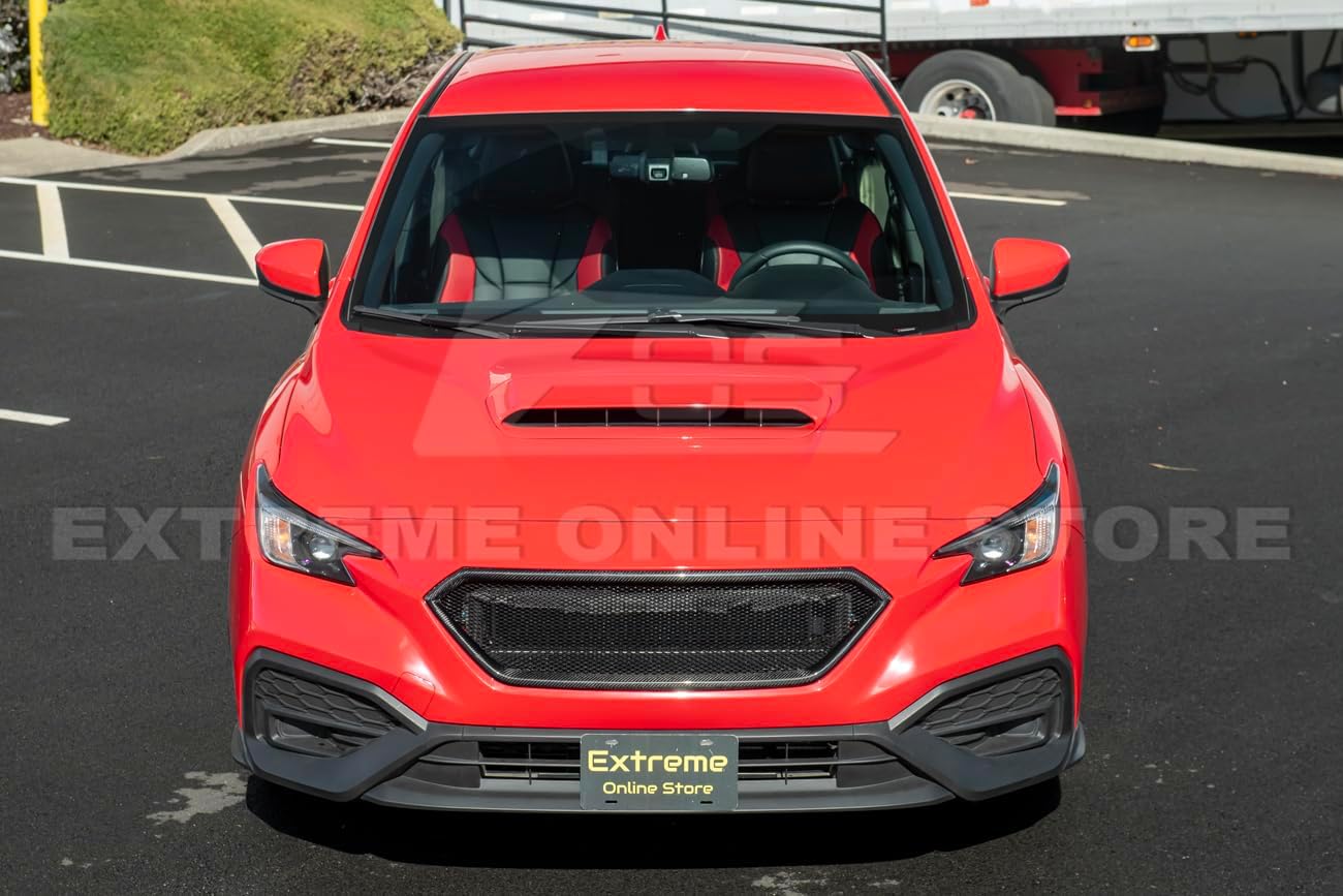 Replacement For 2022-Present Subaru WRX Models | JDM ChargeSpeed CS Style Carbon Fiber Front Bumper Upper Grille Guard Vent Cover WRX-22-Grille-CF