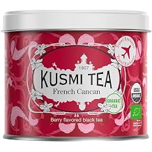 Kusmi Tea - French Cancan - Organic Black Tea - Berry Flavored Black Tea - Natural Red Fruit Flavours - Flavourful, Caffeinated Tea - Loose Leaf Tea - Tin Box of 3.5 oz