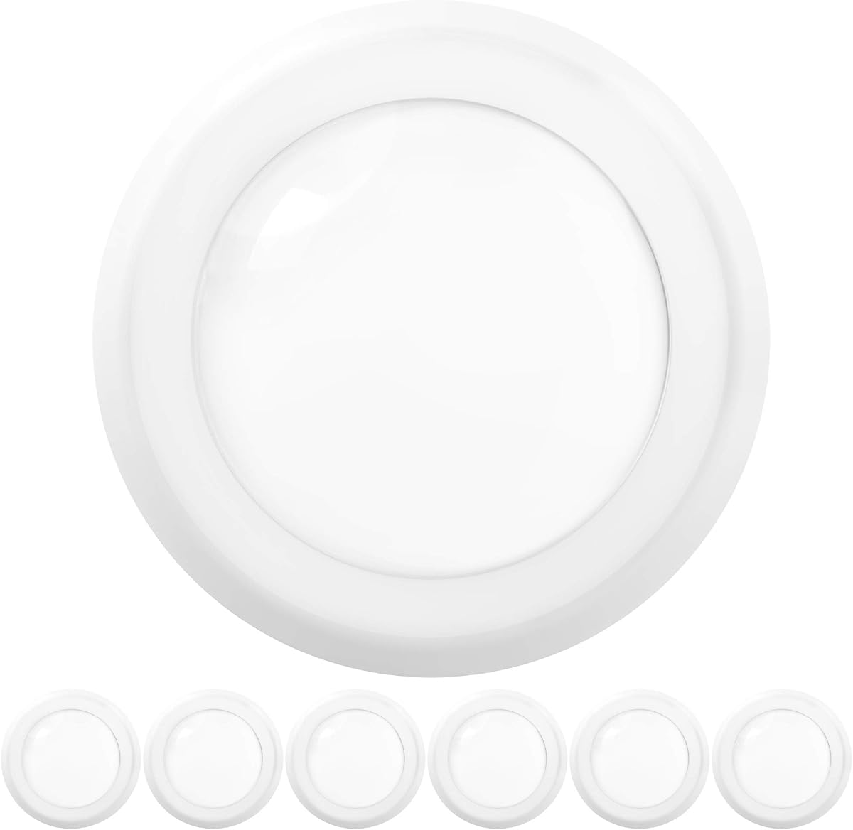 Sunco Paquete de 6 luces de disco de techo LED de montaje empotrado de 6 pulgadas, 15 W = 75 W regulables | 1050 lm, luz diurna de 5000 K, iluminación empotrada en techo con disco de montaje empotrado, techo de perfil bajo, armarios, 15 W (equivalente a 75 W)