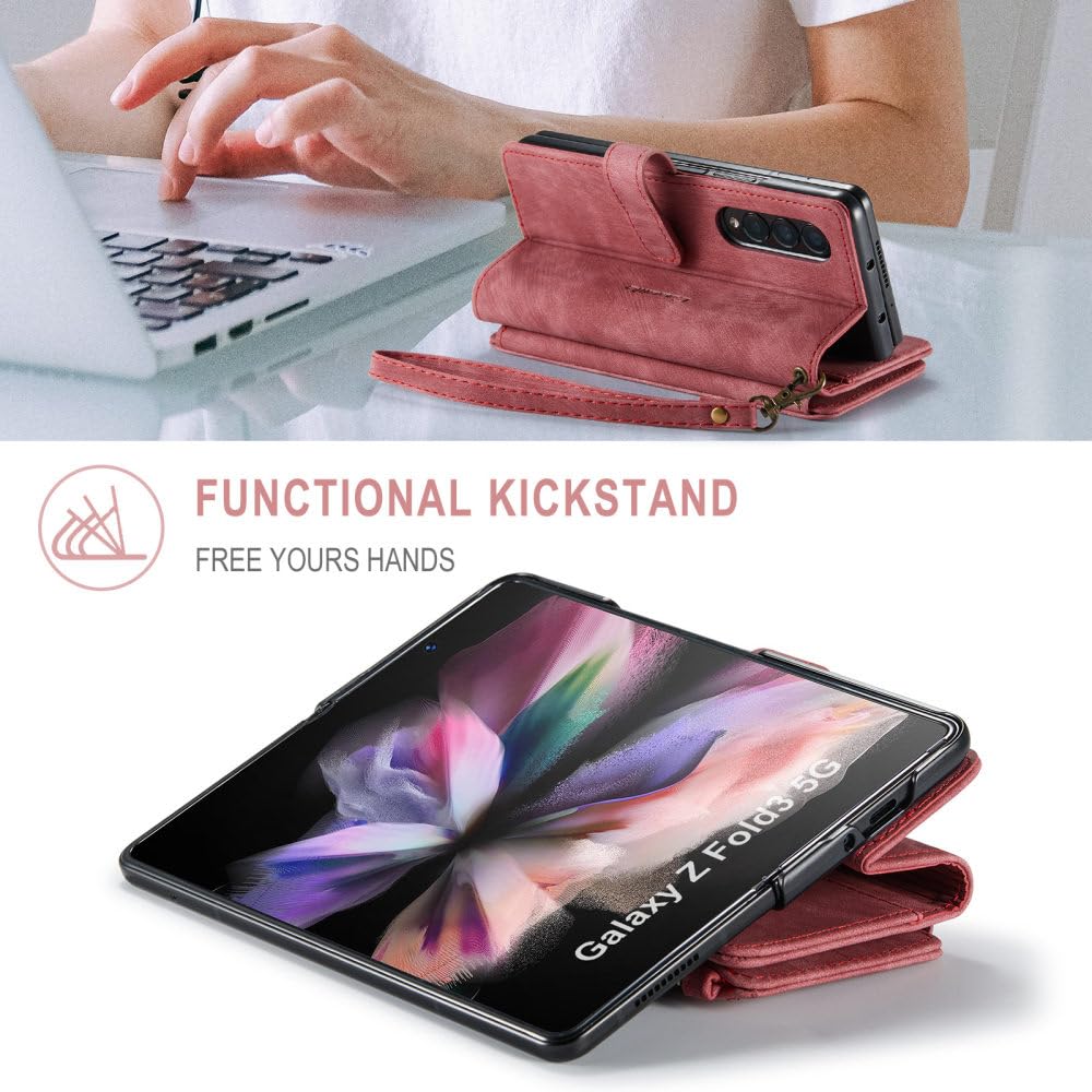 Funda de Cuero con Tapa Tipo Billetera de Lujo para Samsung Galaxy S20 S21 S22 Ultra FE Note 20 Z Fold 3 4 A32 A33 A53 5G Funda con Ranura para Tarjeta, Azul, para A33 5G