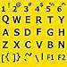 English US Large Lettering Keyboard Sticker (Upper CASE) Yellow Background for Desktop, Laptop and Notebook (Manufactured 4Keyboard)