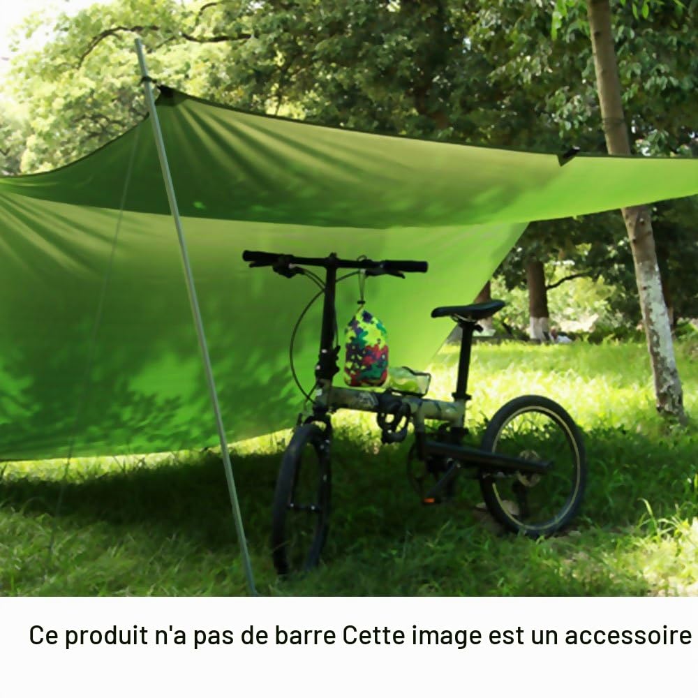 Bâche imperméable Hamac 3x3 m coupe-vent camping militaire Basha abri poncho portable extérieur