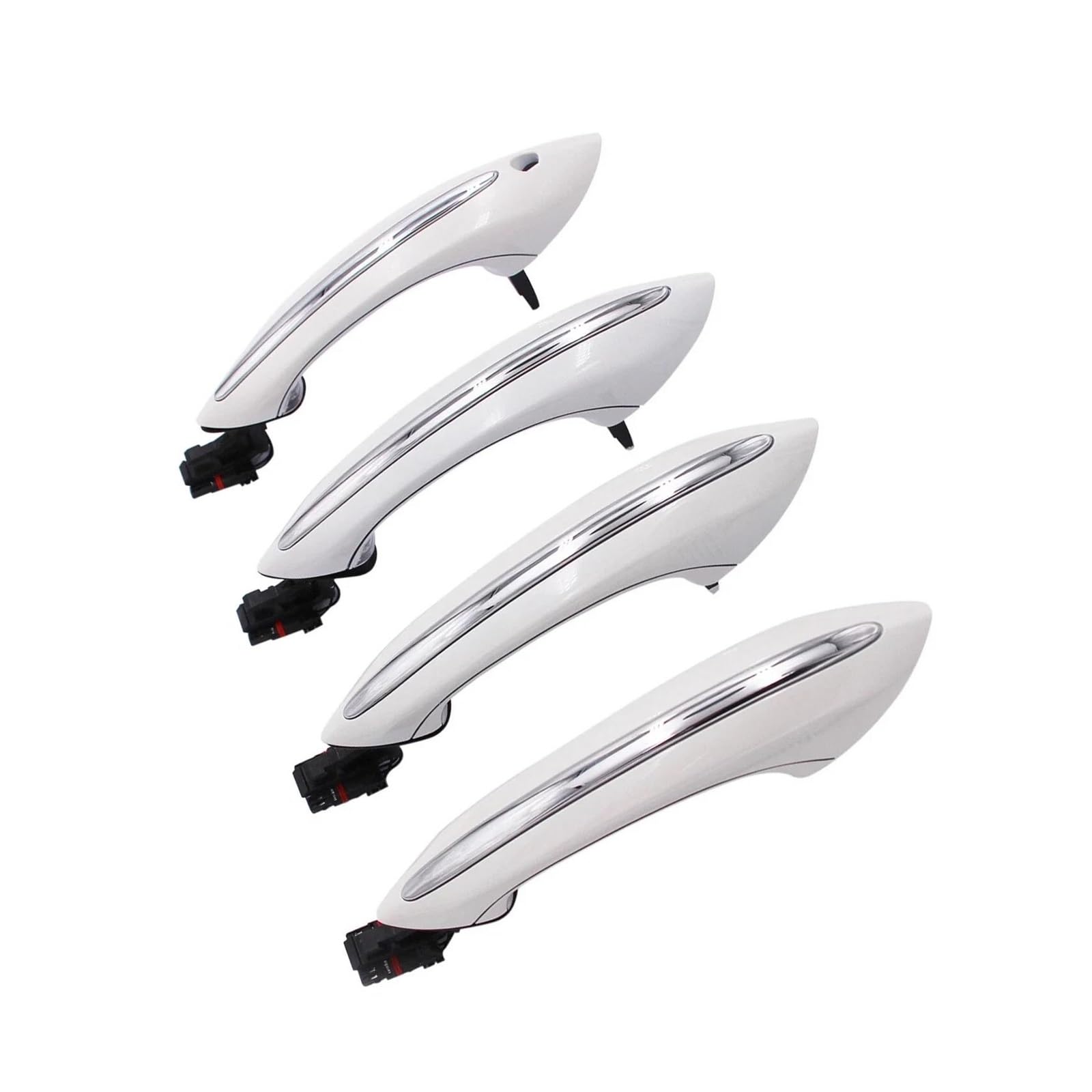 Mtvtfecewg 4Pcs White Lhd For 520I 528I 530I 535I M5 F07 F10 F11 F06 F01 F02 F03 F04 Lhd Car Exterior Door Handle Keyless (4Pcs White Lhd)
