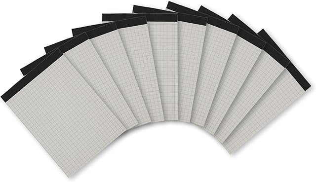 Landré Notatnik bez okładki, A6, w kratkę, 50 arkuszy, 60 g/m², 10 sztuk