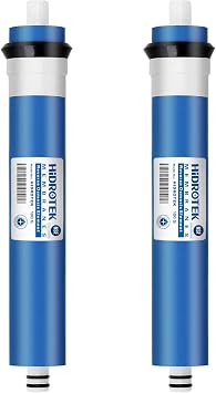 Geekpure Reverse Osmosis RO Membrane 100 GPD -NSF Certificated-Water Filter Replacement Cartridge-Pack 2 | RO Water Filter Replacement- 11. 75" x 1. 75"