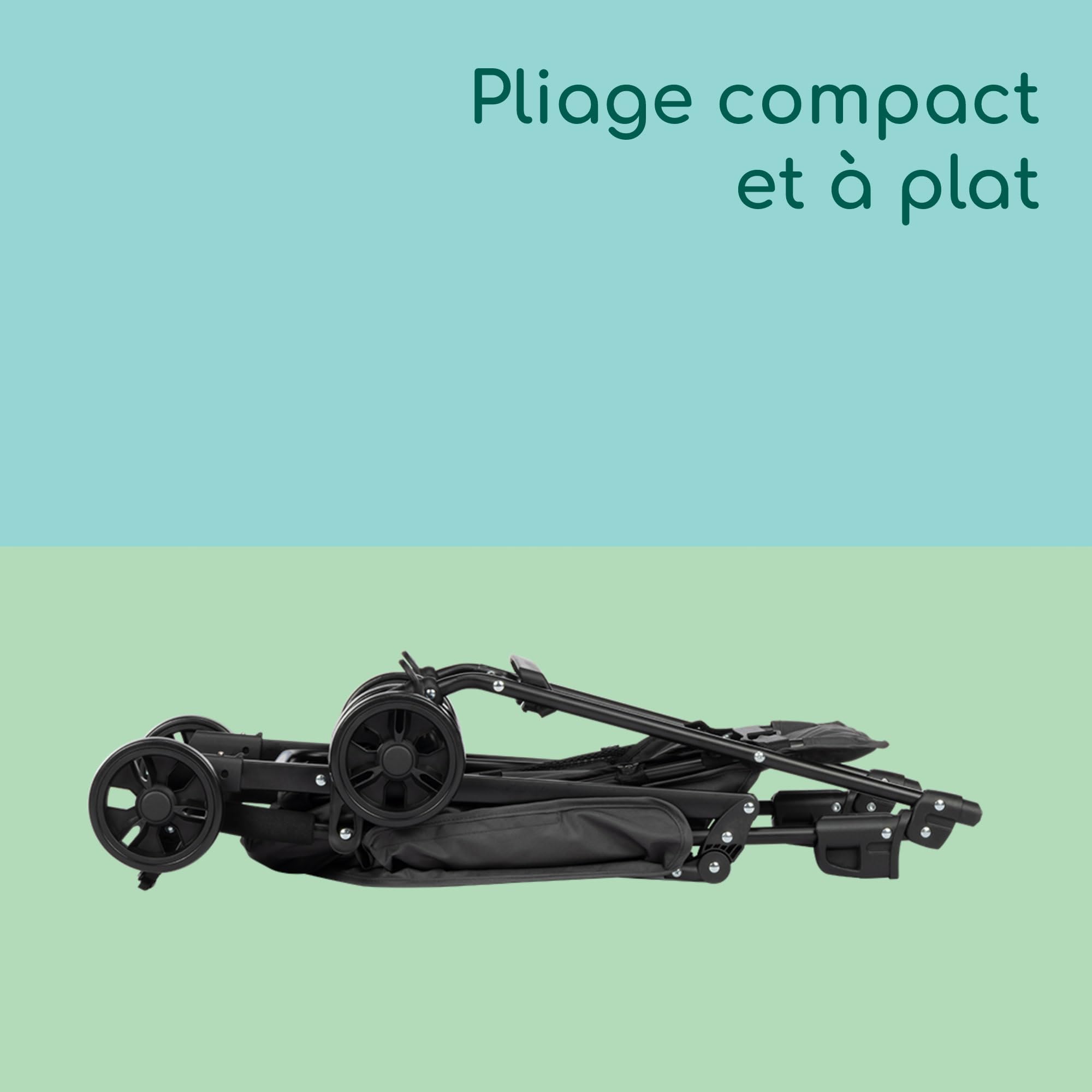 Bebeconfort Snow Poussette Canne Compacte Bébé 0-15 kg Naissance à 3,5 ans Voyage Ultra Légère Pliable Mineral Graphite