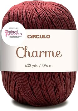 CIRCULO Charme 100% Mercerized Brazilian Cotton Yarn, Sport, 433 Yds