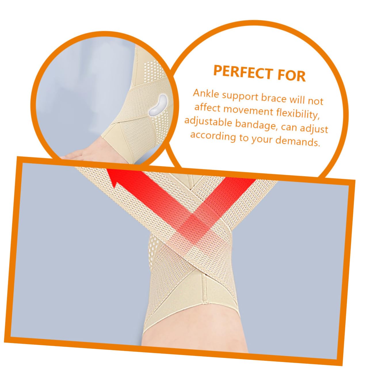 Sports Ankle Sleeve Compression Support Breathable Ankle Wrap for Injury Basketball Football Running Unisex Design for Men and Women