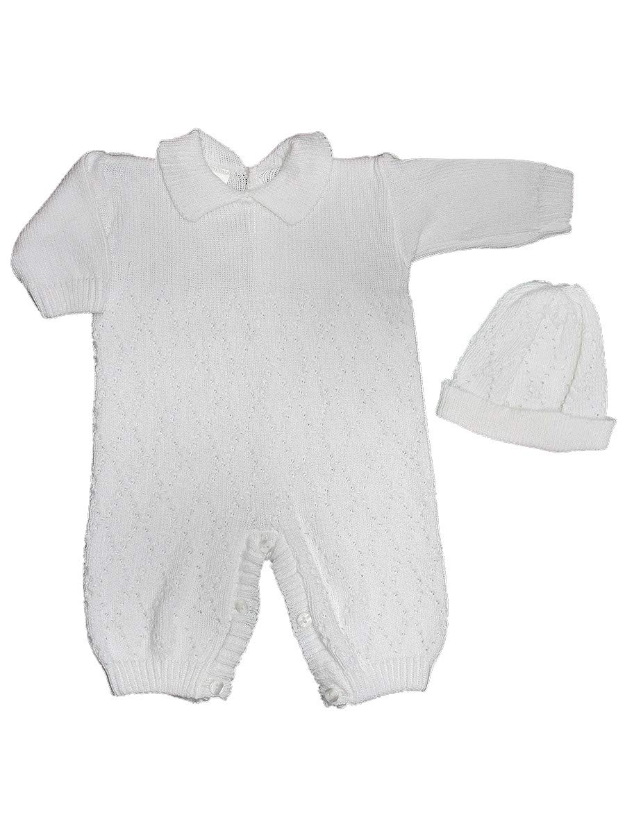 Baby’s Trousseau Boys Diamond Romper M368 (New Born) White
