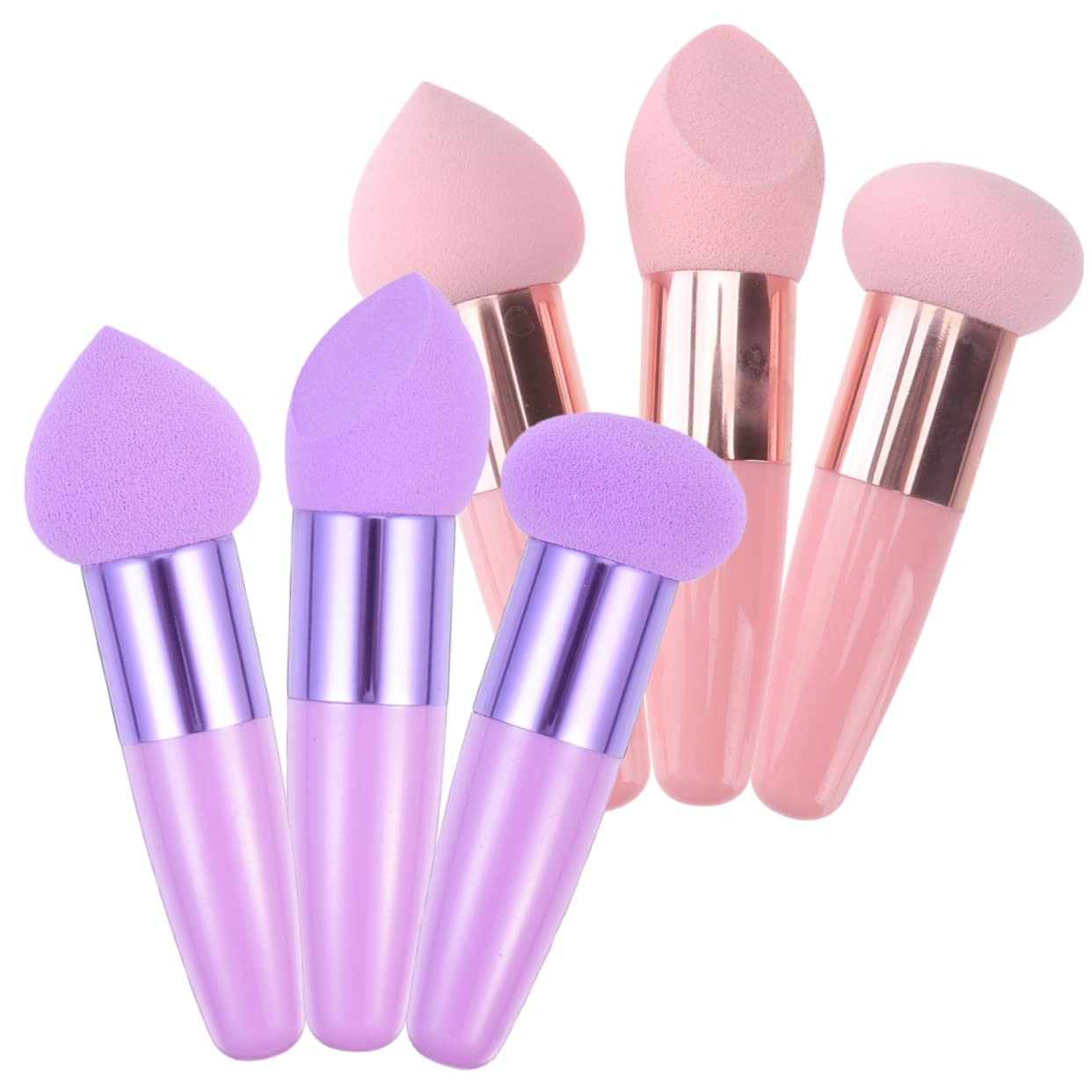 Beavorty 18pcs Makeup Sponge and Wet Cosmetic Applicators for Foundation Blending Ergonomic Design for Easy Application Includes Mushroom-shaped Sponges