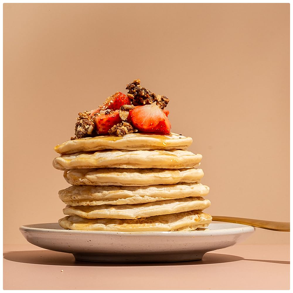 Protein Works - Preparato Per Pancake Vegani, 100% Vegetale, Colazione ad Alto Contenuto Proteico, Snack a Basso Contenuto di Zucchero, Naturale, 1kg