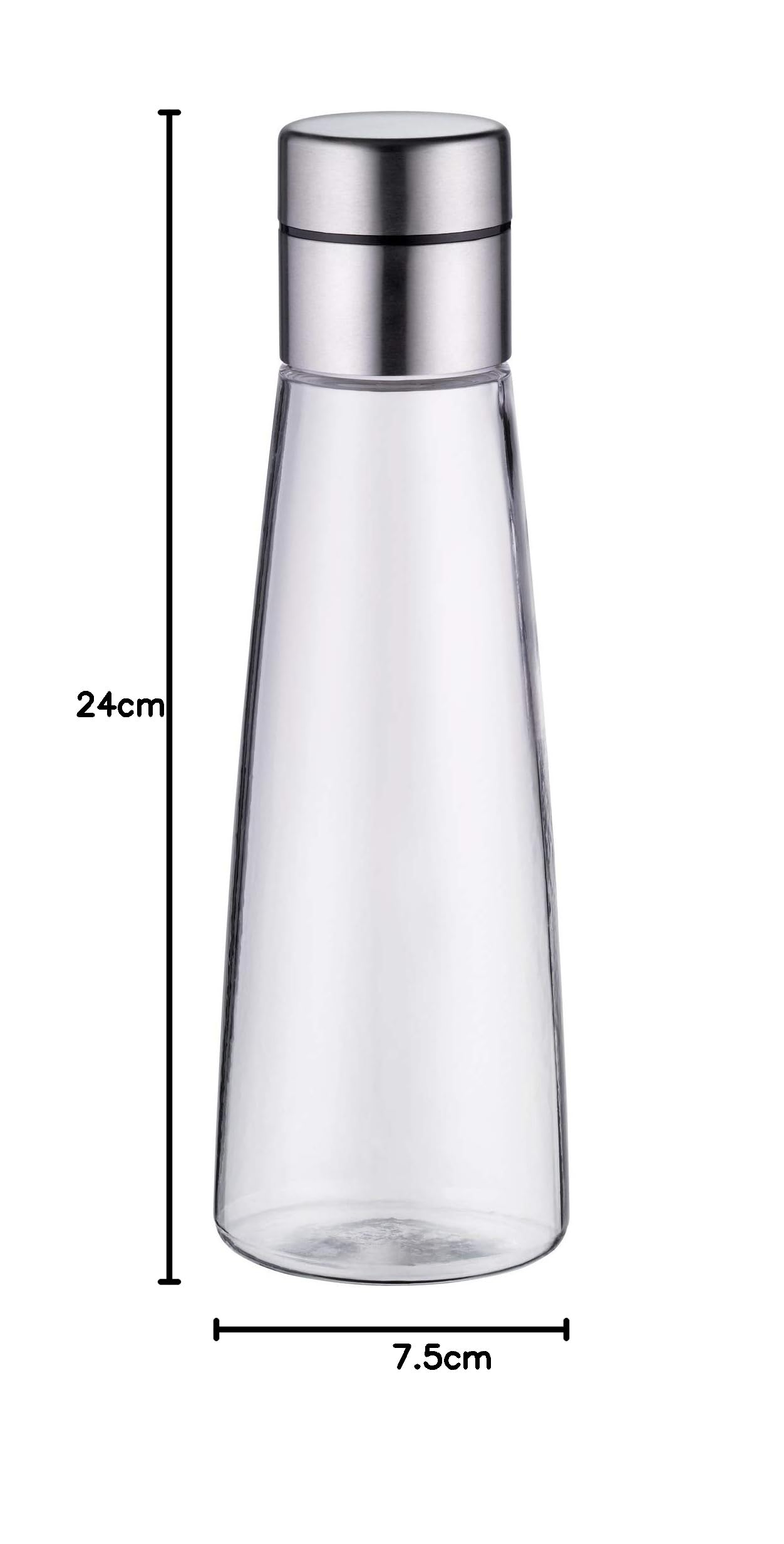 WMF De Luxe Essig-/ Ölspender 500ml, Essig und Öldosierer, Cromargan Edelstahl poliert, Glas, spülmaschinengeeignet (Packung mit 2)