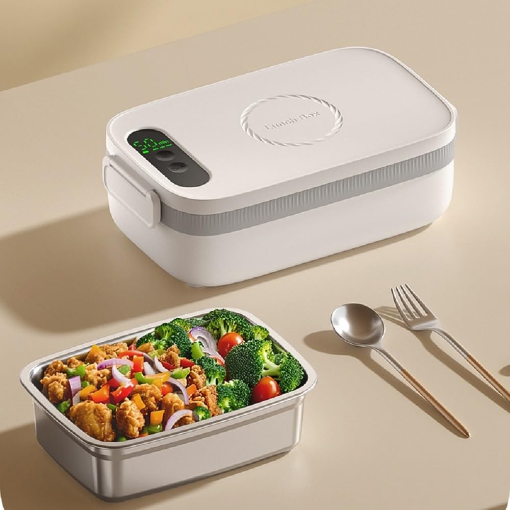 Amazon｜TVTKE電熱弁当箱 1L大容量 保温弁当箱 USBワイヤレス充電式