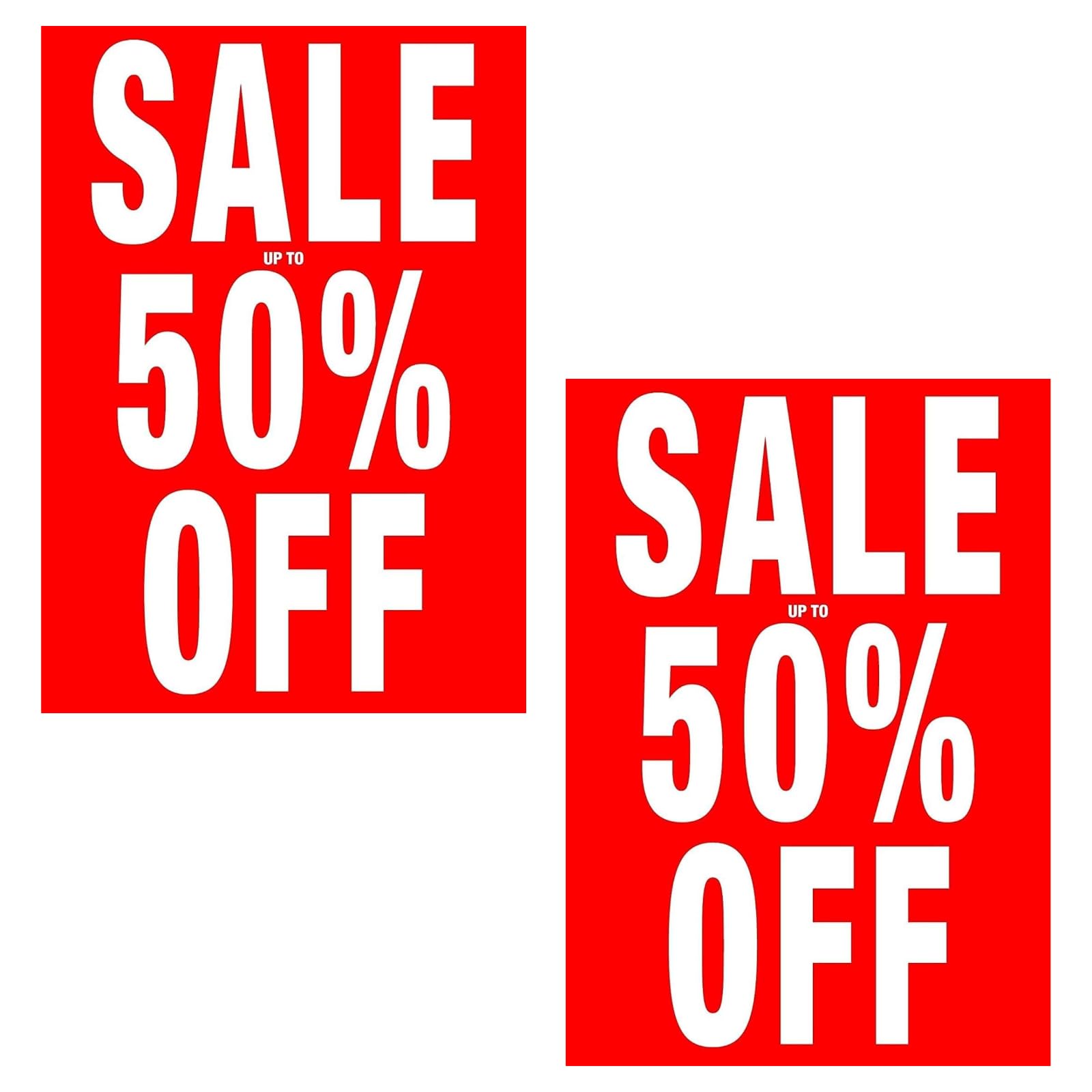 A1 Sale Posters Pack | Eye-Catching Store Display Signs for Retail | Clearance, Discounts, Special Offers, Huge Savings | Bright Colors (2, Special Opening Offers upto 50 per Off A1)