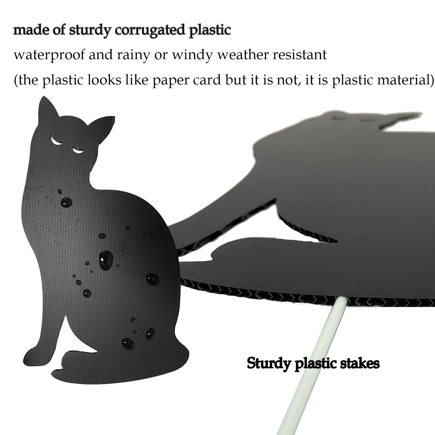 Amazon.co.jp: 黒猫 庭 サイン 4個 ハロウィンデコレーション