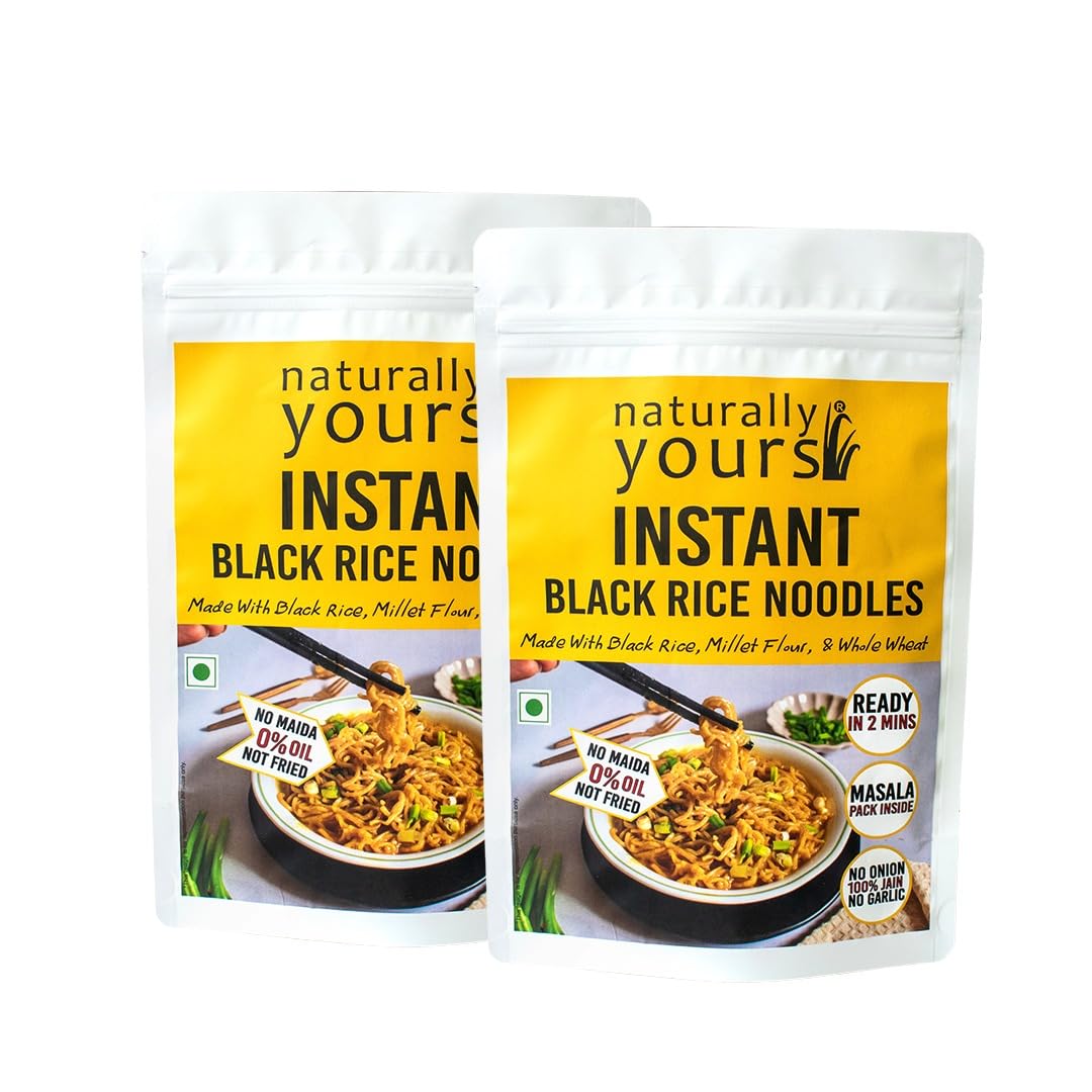 Naturally Yours, Black Rice Instant Ramen Noodles, 175 GM | Ready In 2 Mins | Masala Pack Inside| Made with Rich Black Rice Flour (Karuppu Kavuni Rice), MIllet Flour & Whole Wheat Flour| No Maida, Not Fried Noodles | Healthy & Delicious | Quick Cooki (B0DDX8RB7N) Amazon Price History, Amazon Price Tracker