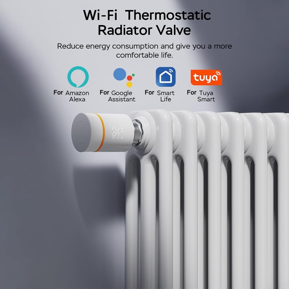 Smartes Heizkörperthermostat-Starter-Set, für Tuya Smart WIFI Thermostatventil, Smart-Heizventil, Fernbedienungen, App
