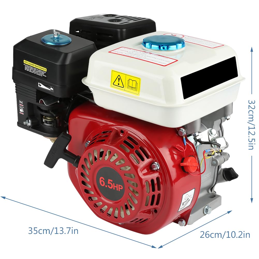 Motor de Gasolina 4 Tiempos OHV Arranque por Cuerda Bajo Consumo Ventilación Optimizada para Generador Herramientas Jardín
