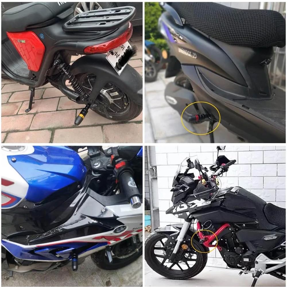 Moto Tamponi Paratelaio per Kawasaki Eliminator 500, Protezione Anticaduta Corpo Anti-Caduta Palla Tamponi Antiurto Anti Crash Pad Accessori,Black