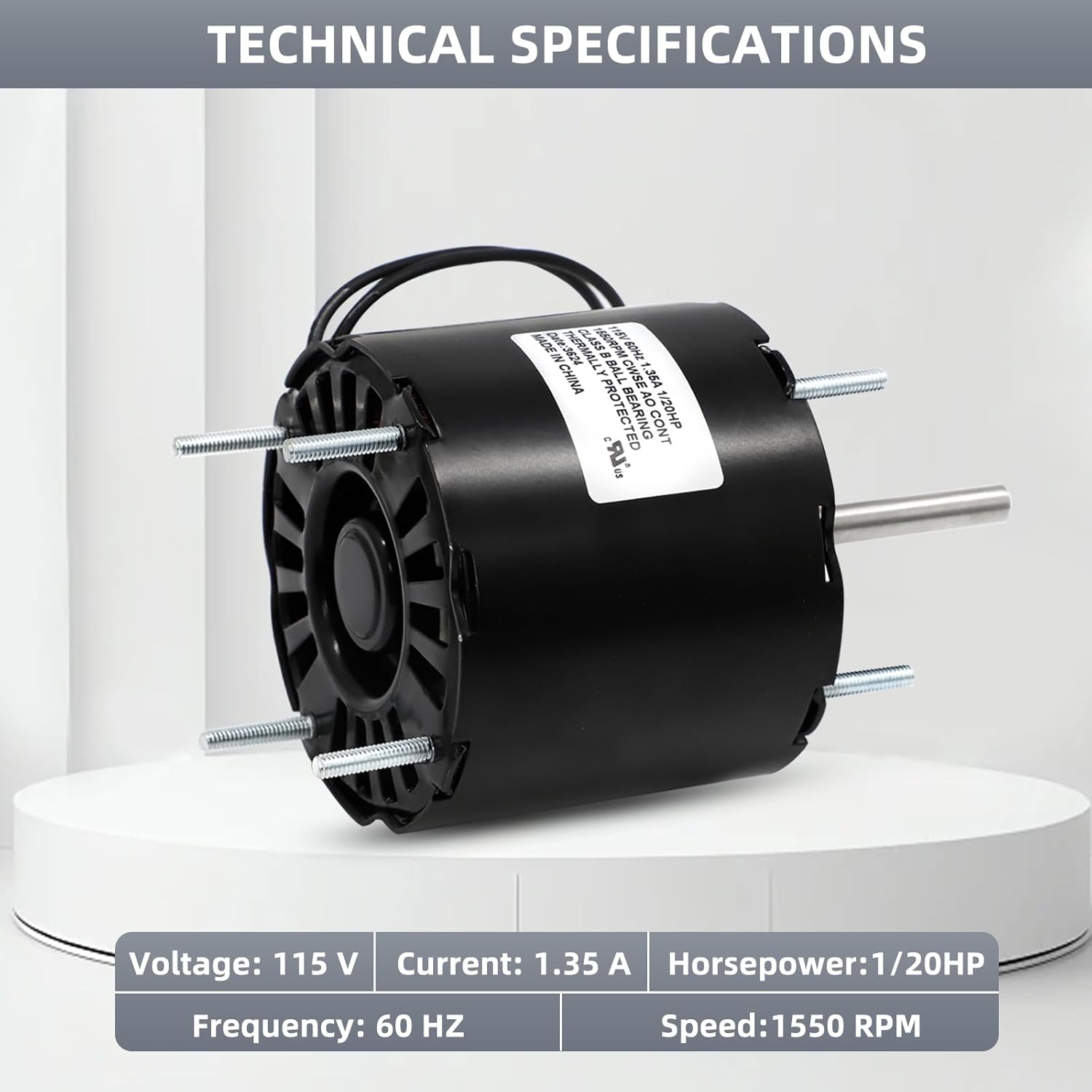 Criditpid 3.3-Inch General Purpose Motor Replacement for Fasco D132, Dayton 161M08.