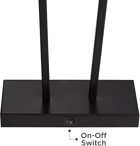 Miniatura 8 de 360 Lighting Cole - Juego de 2 lámparas de mesa minimalistas modernas de 27 pulgadas de alto con puertos de carga USB, pantalla rectangular de metal