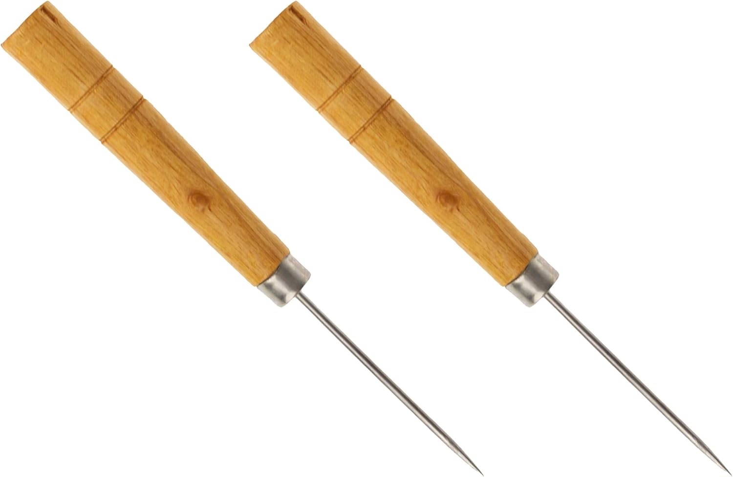 Wooden Handle Awl Pack of 2 Awls for Leather Paper Punch Awl Crochet Working