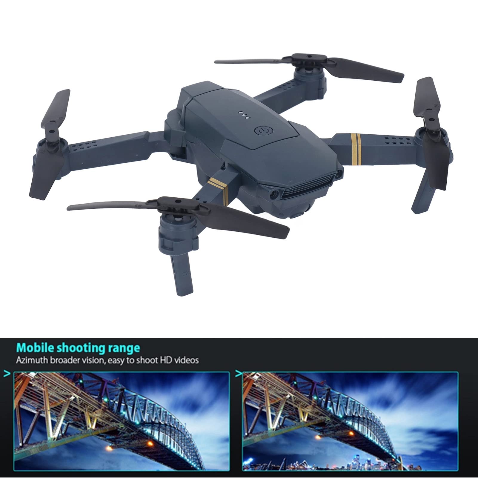 Potensic WIFI Drone, RC FPV Mini Drone, z kamerą lotniczą 720P HD, Składanym Quadcopterem z Obracającym się o 360 ° Trybem Bezgłowym, dla Dzieci, Dorosłych